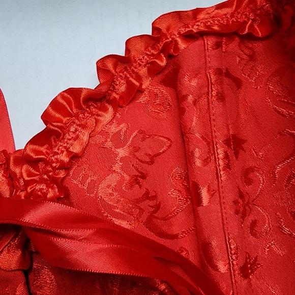 Satin boned Corset - Picture 3 of 6